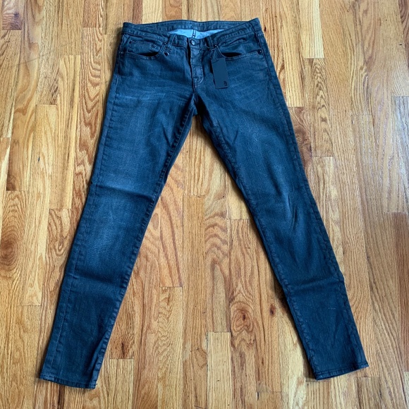 R13 • Dark Steel Waxed Coated Skinny Jeans • 30 - Picture 7 of 8